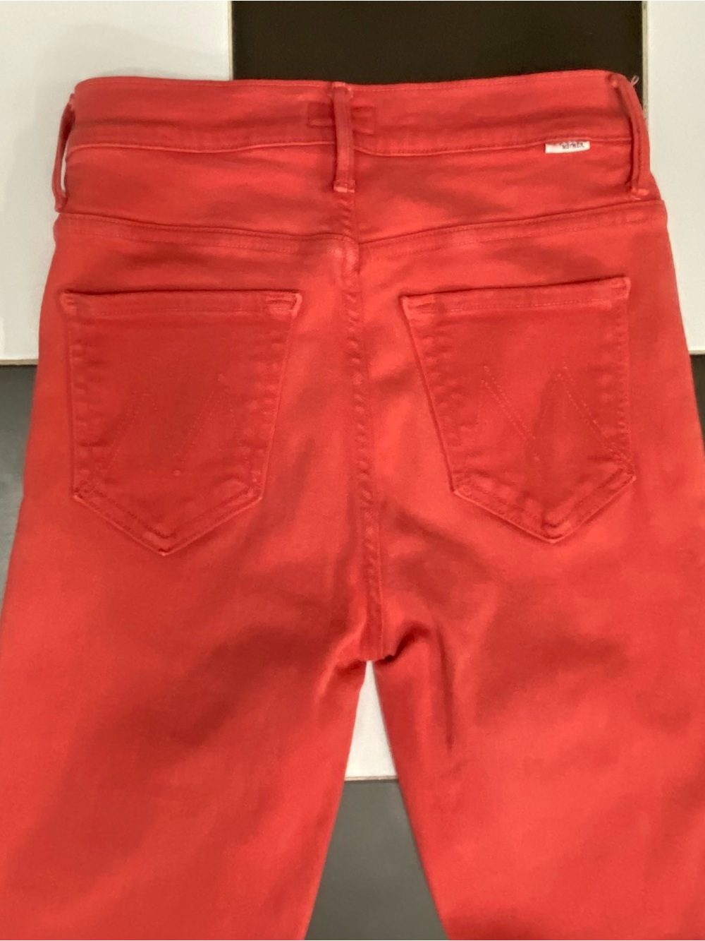 MOTHER The Insider Crop Step Fray Second Chance in Red ❤️